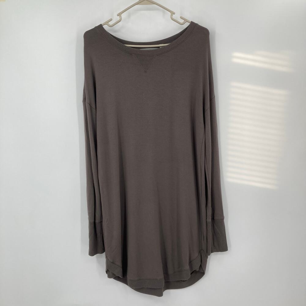 Athleta Modal Sweatshirt Gray Dress Thumbholes Athleisure Soft Women’s Medium